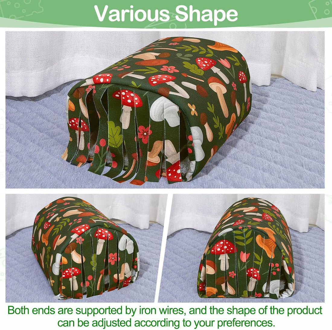 Unicorn Catcher Washable Guinea Pig Tunnel with Curtains for Small