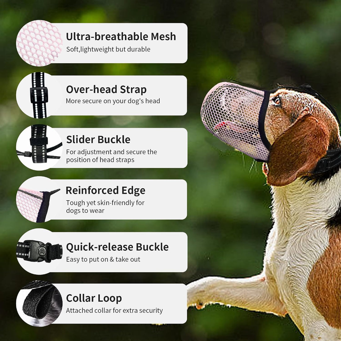 Dog Basket Muzzle to Anti Prevent Barking Biting Chewing Scavenging