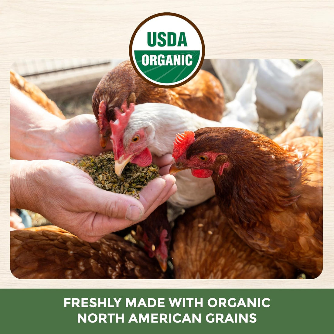 New Country Organics | Corn-Free Classic Layer Chicken Feed for Laying Hens | Corn-Free and Soy-Free | 17% Protein | Certified Organic and Non-GMO Chicken Food | 25lbs Bag