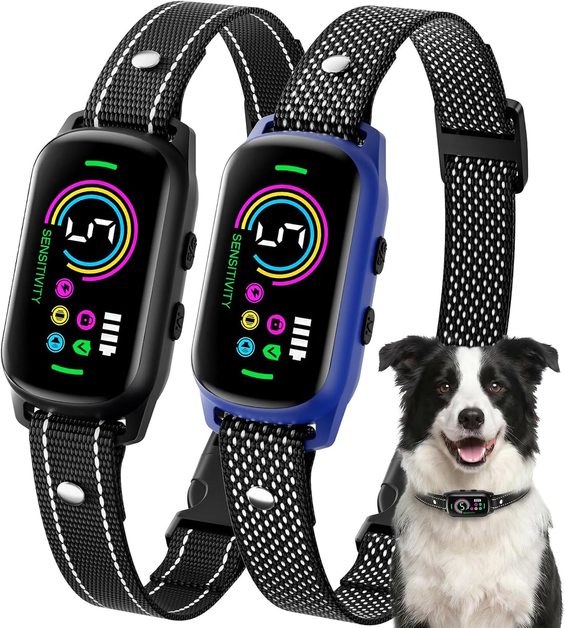 2 Pack Bark Collar for Small Medium Large Dogs with 5 Modes Training