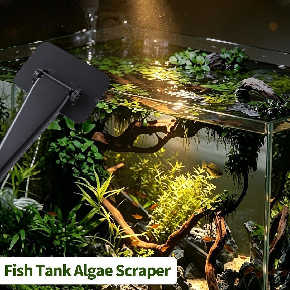 Aquarium Algae Scraper Fish Tank Glass Scrubber Brush Tank Cleaning