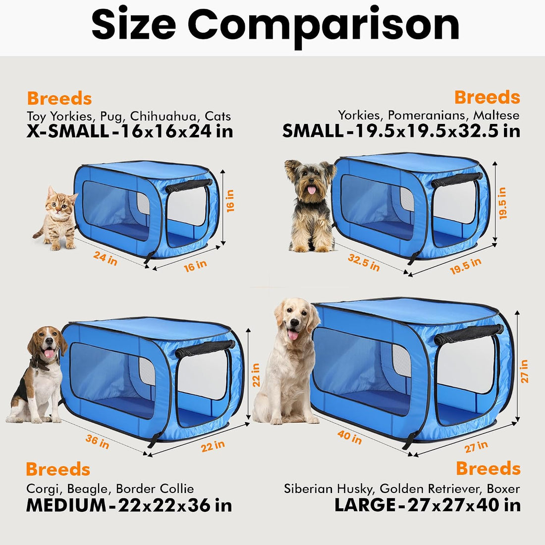 Portable Collapsible Pop Up Kennel