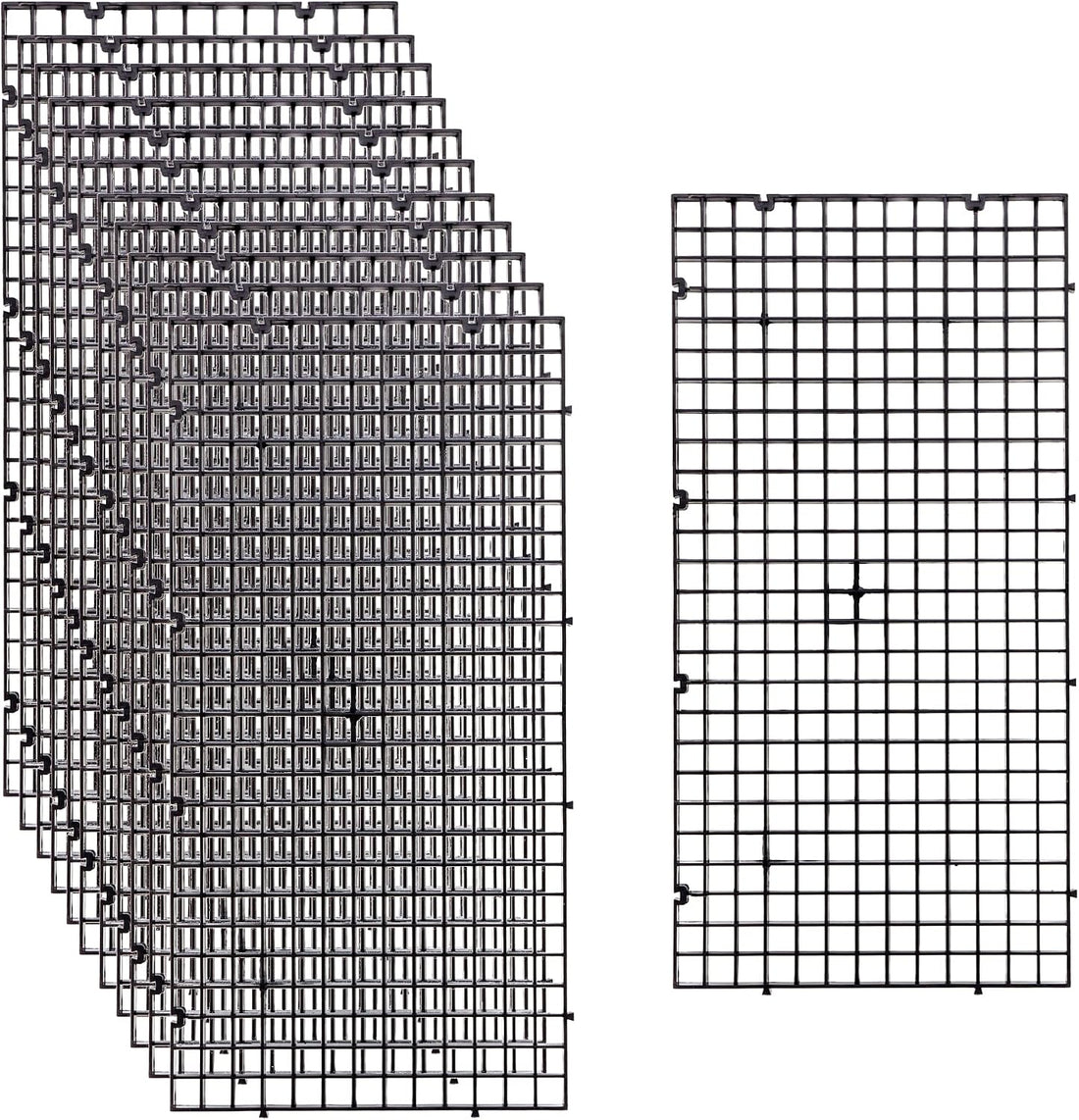 ALEGI 12 Pcs Aquarium Fish Tank Divider Plastic Egg Crate, L