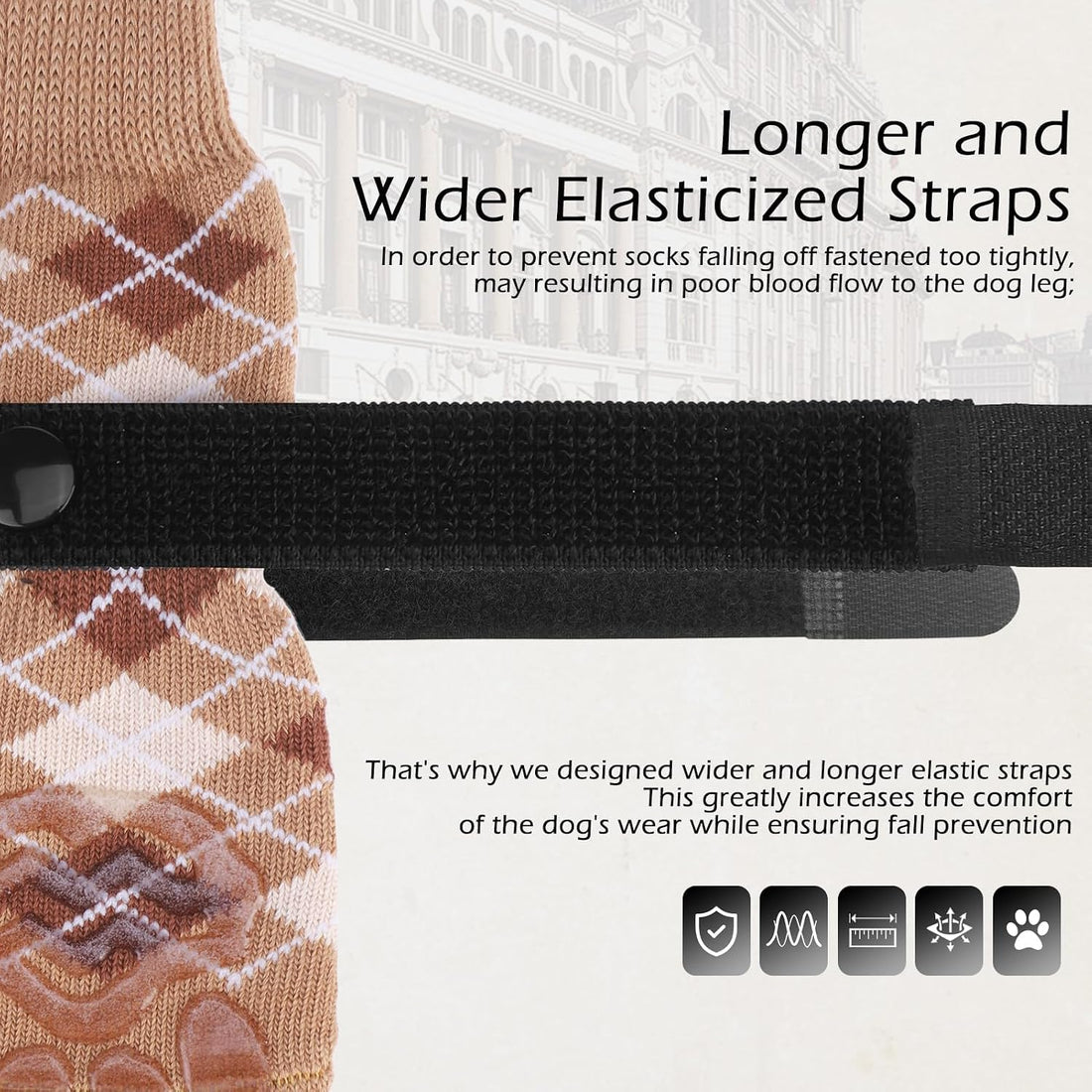 EXPAWLORER Dog Socks to Prevent Licking Paws,Anti Slip Dog Shoes