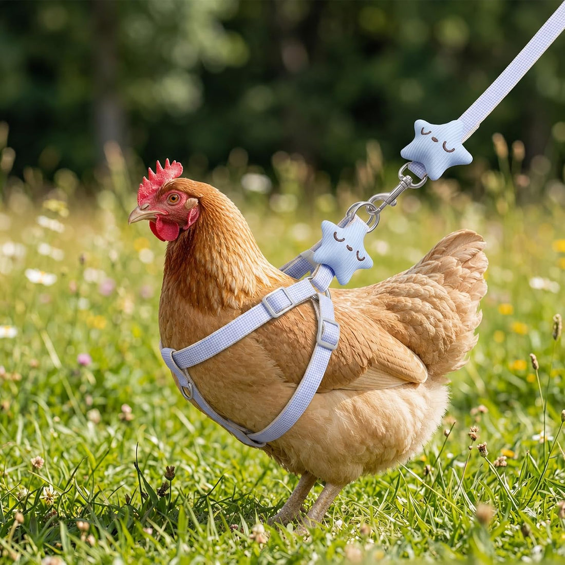 Xinjoduz 1 PCS Adjustable Comfortable Duck Chicken Harness and Leash