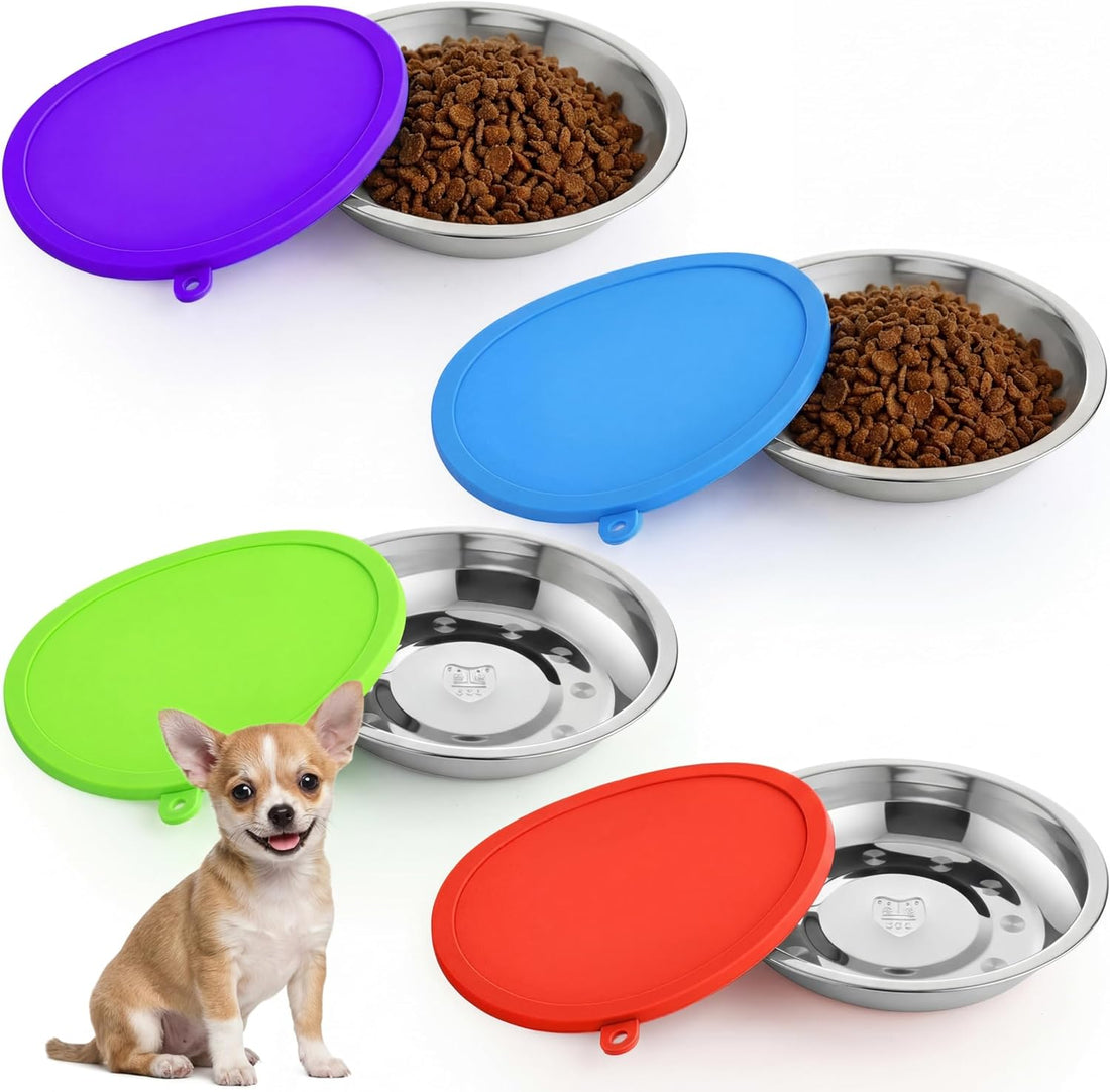 Patelai 4 Pcs Dog Bowl with Lid