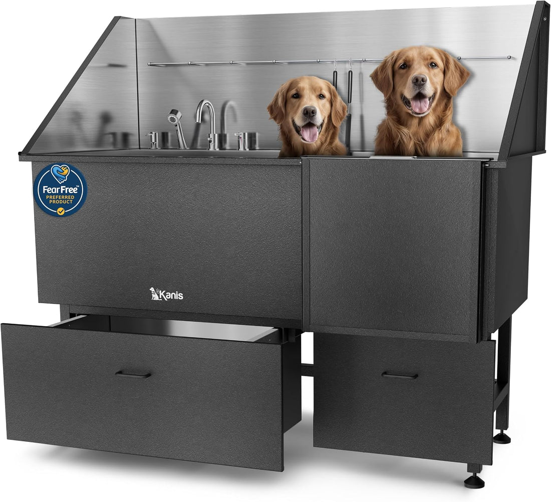 Professional Dog Washing Station 304 Stainless Steel Pets Grooming Tub