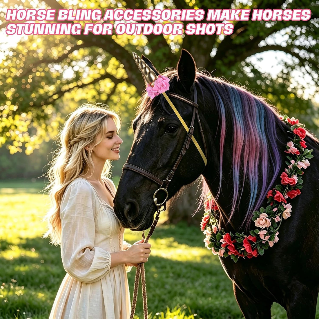 12Pcs Horse Accessories for Real Horses