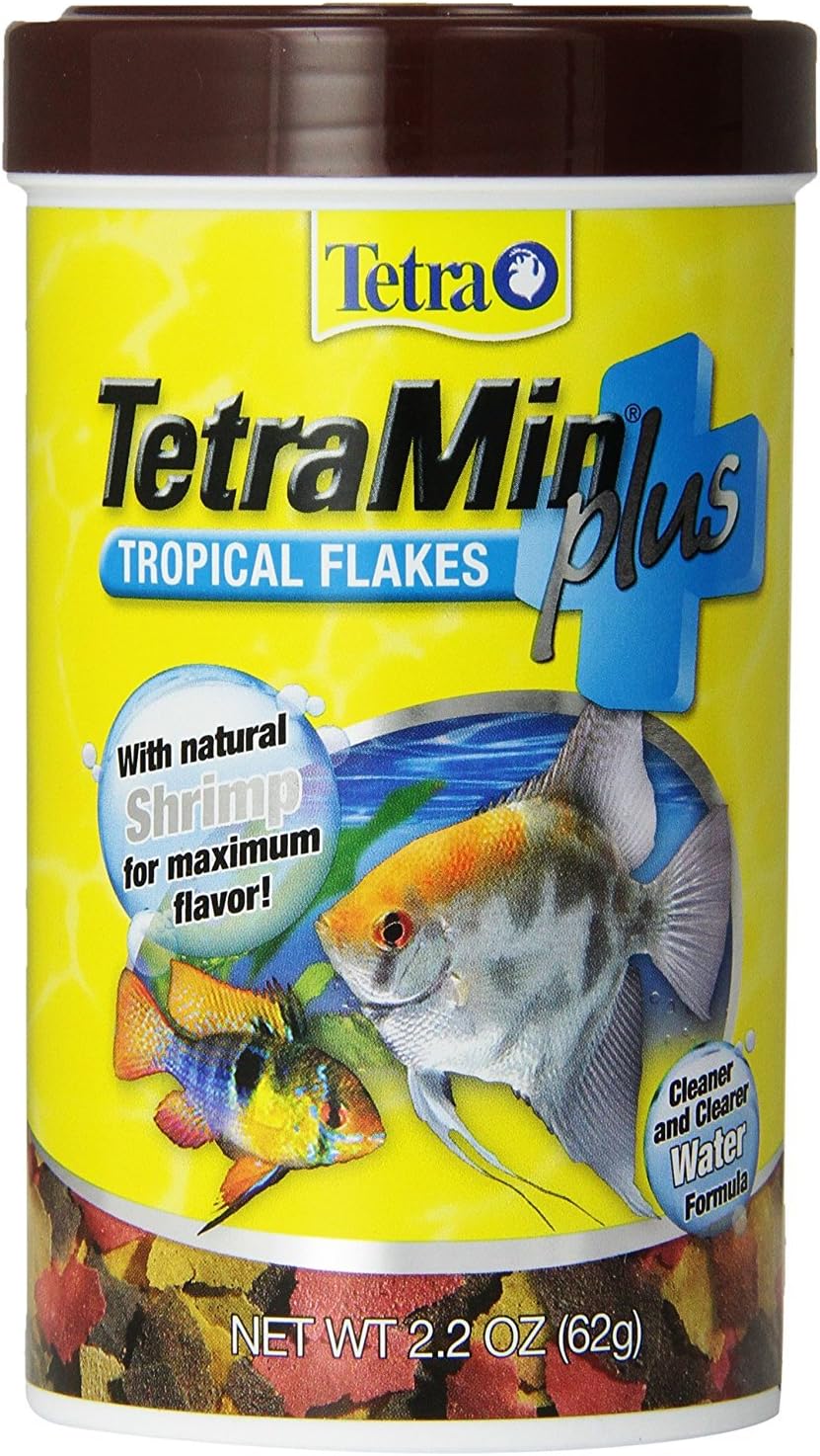 TetraMin Plus Tropical Flakes Fish Food with Shrimp, 7.06 oz