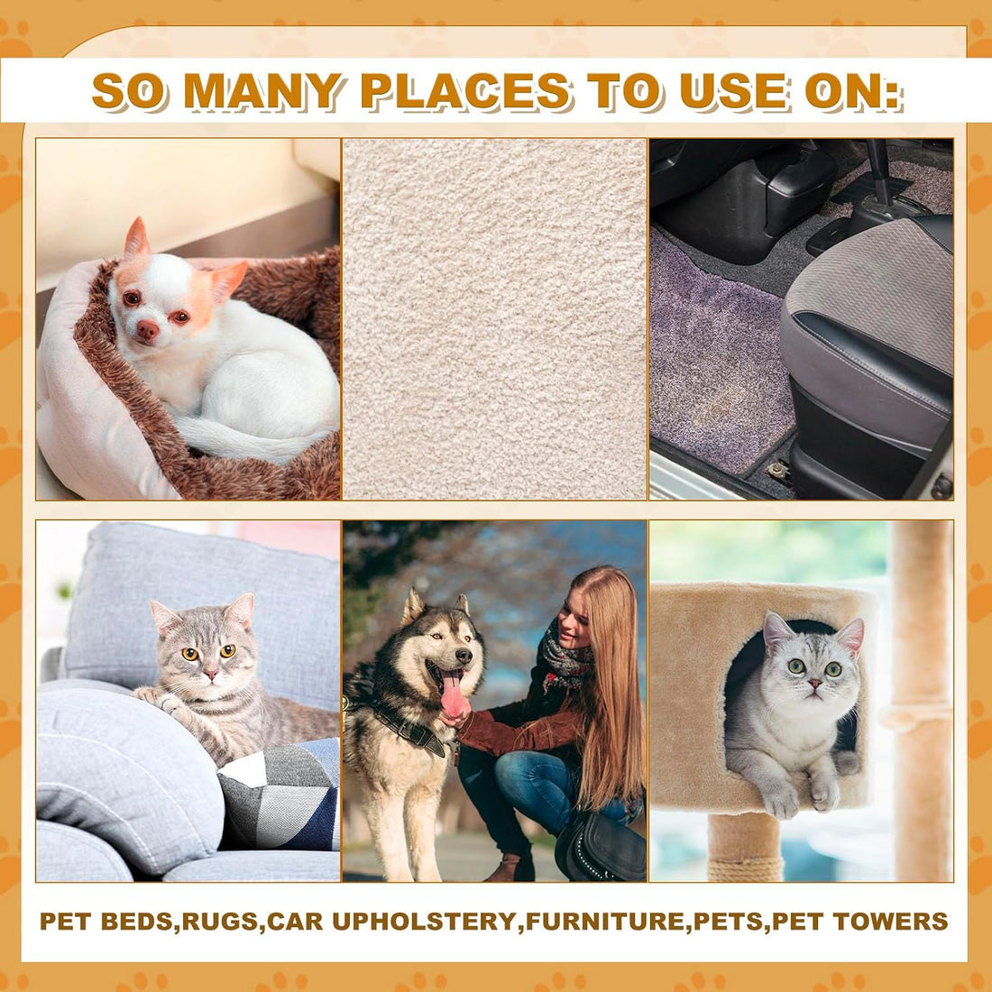 3 Pack Pet Hair Remover Sponge Cat and Dog Hair Sponge