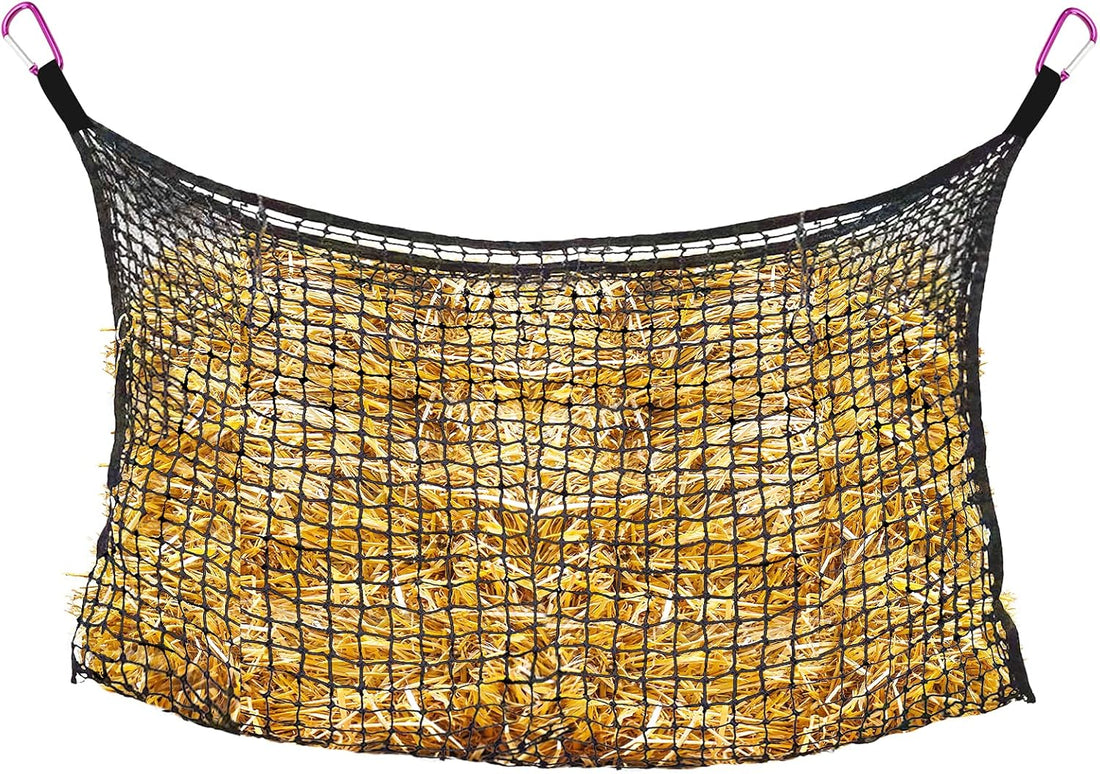 Bloomoak Ultra Slow Feed Hay Net with 4 Carabiner Clips