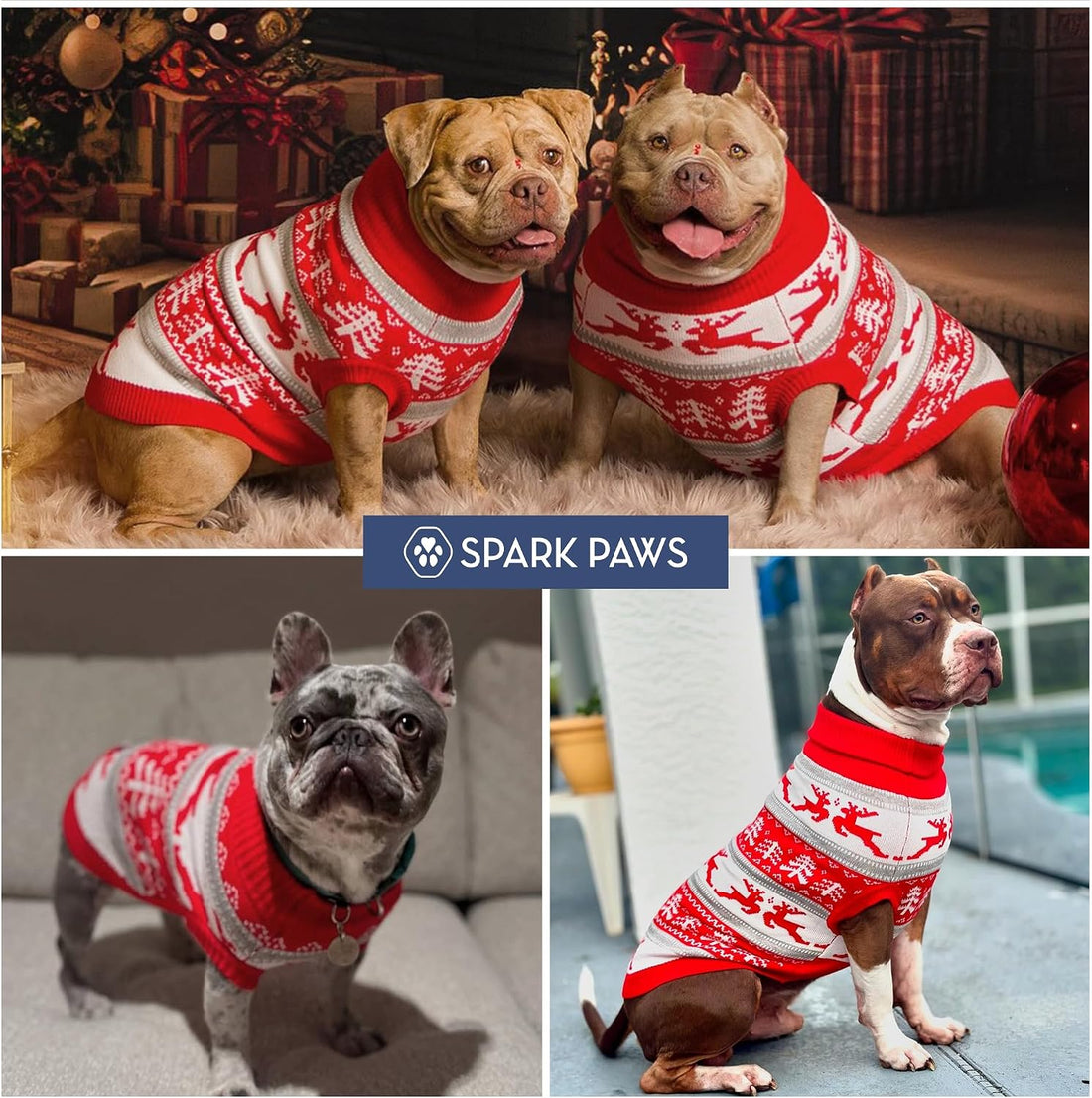 Spark Paws Christmas Dog Sweater