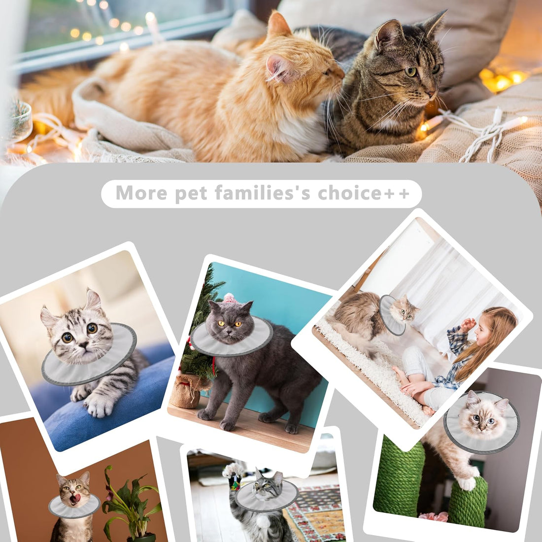 Seyezo Lightweight Cat Cone Collar Soft, Adjustable