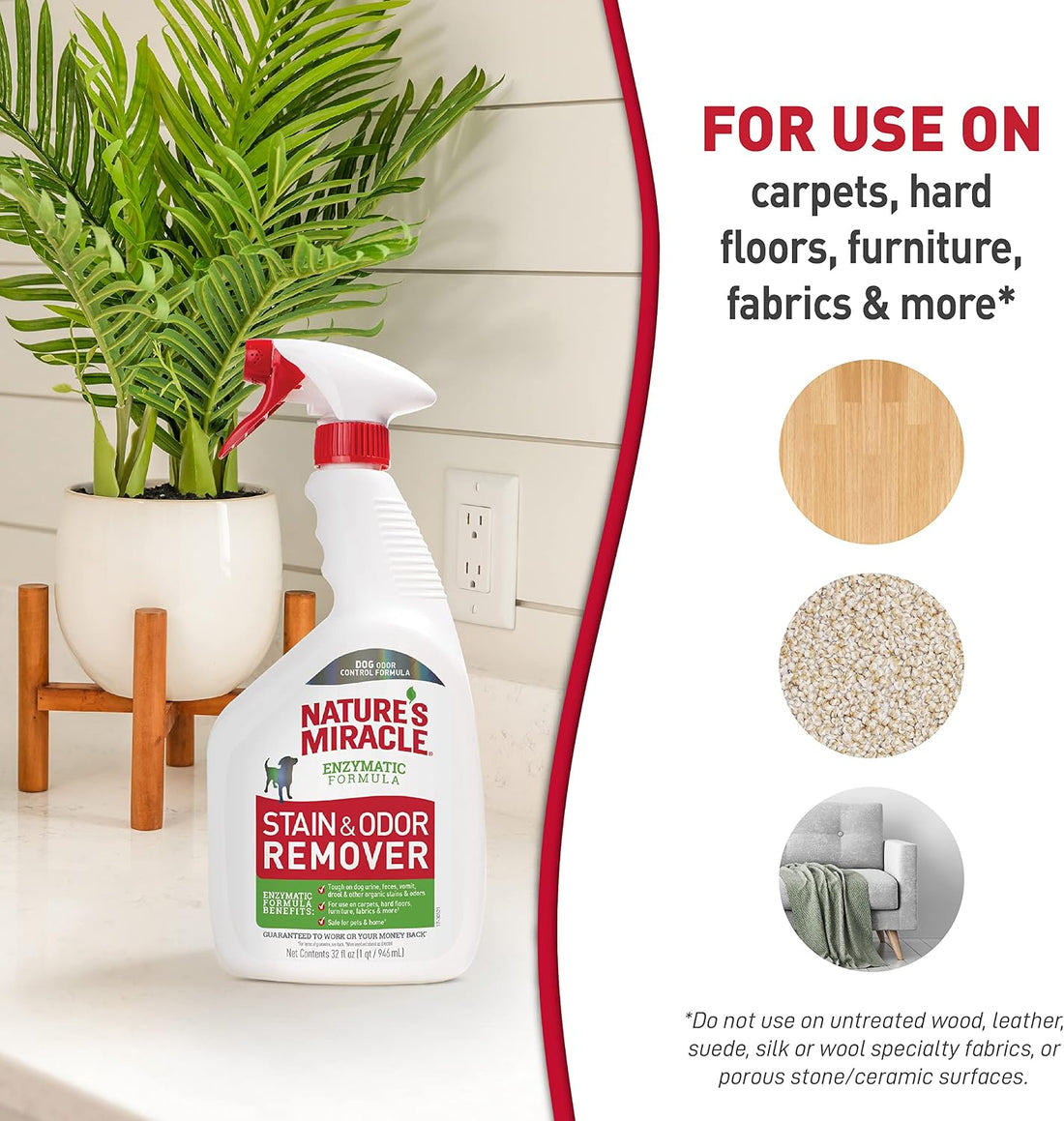 Nature’s Miracle Stain and Odor Remover Dog, 32 Ounces