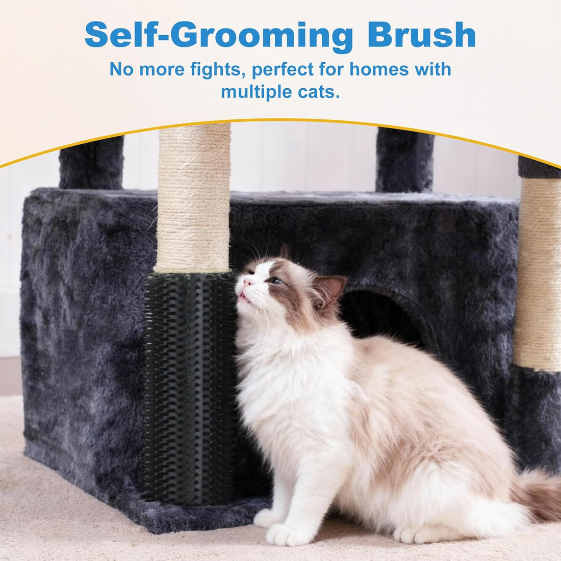 Hey-brother Cat Tree Tower with Large Platform, Spacious Condo