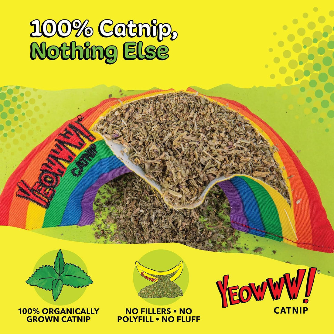 Yeowww! Catnip Rainbow Toy for Cats - Colorful Arch Shape
