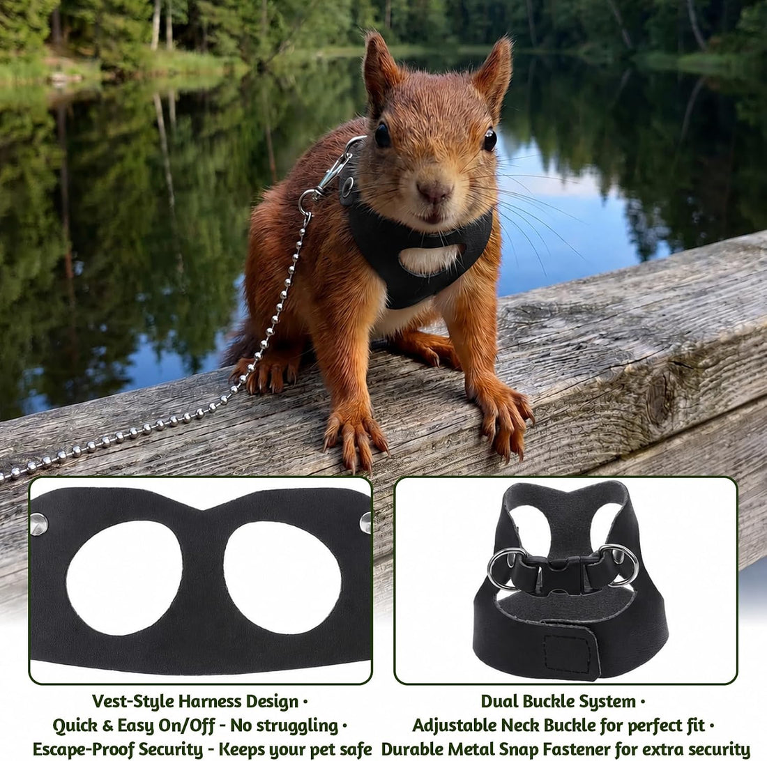 3 Pack Rat Ferret Squirrel Harness and Leash Set