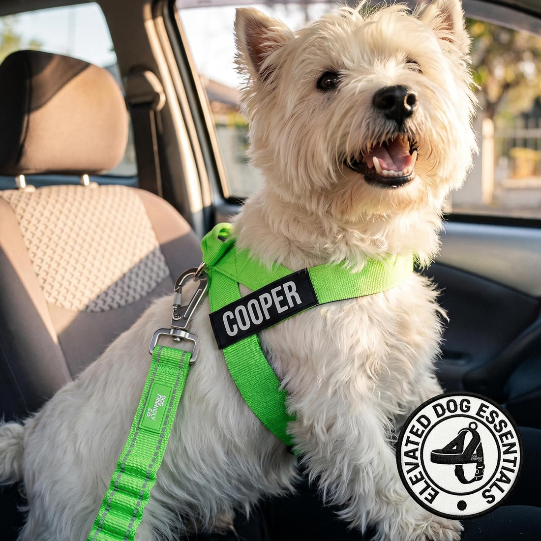 Dog Friendly Co. Dog Seat Belt, Adjustable Car Harness