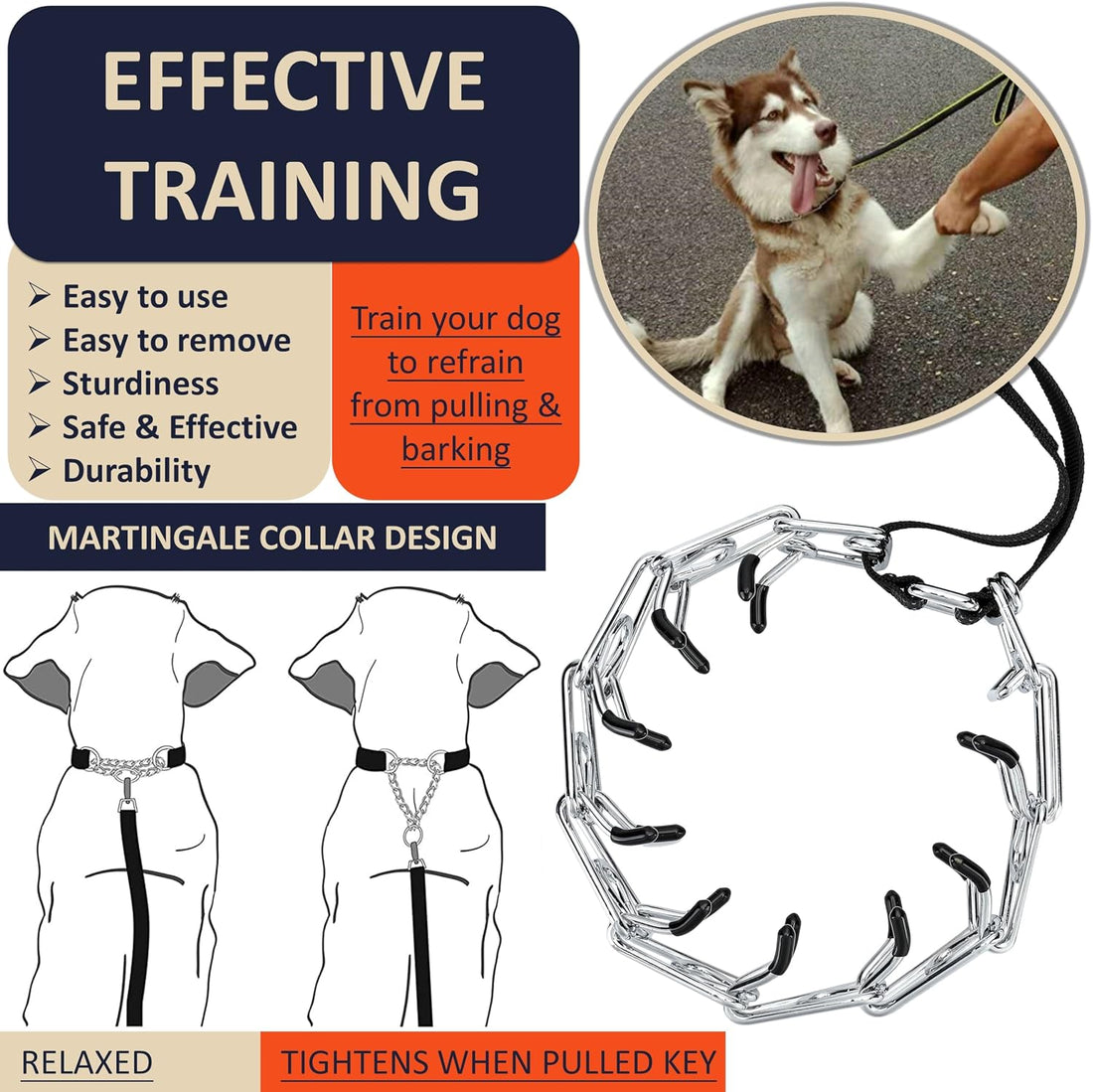 DEYACE Dog Training Collar with Quick-Release Buckle