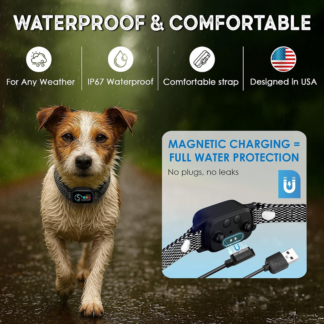 Bark Collar for Small Dogs 8-40 Ibs