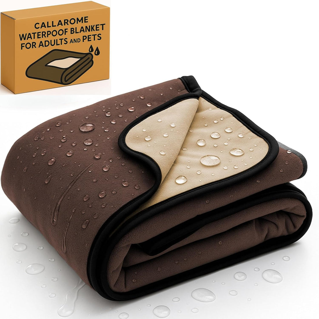 Callarome Waterproof Blanket for Bed & Couch Protection, Grey, 80"x90"