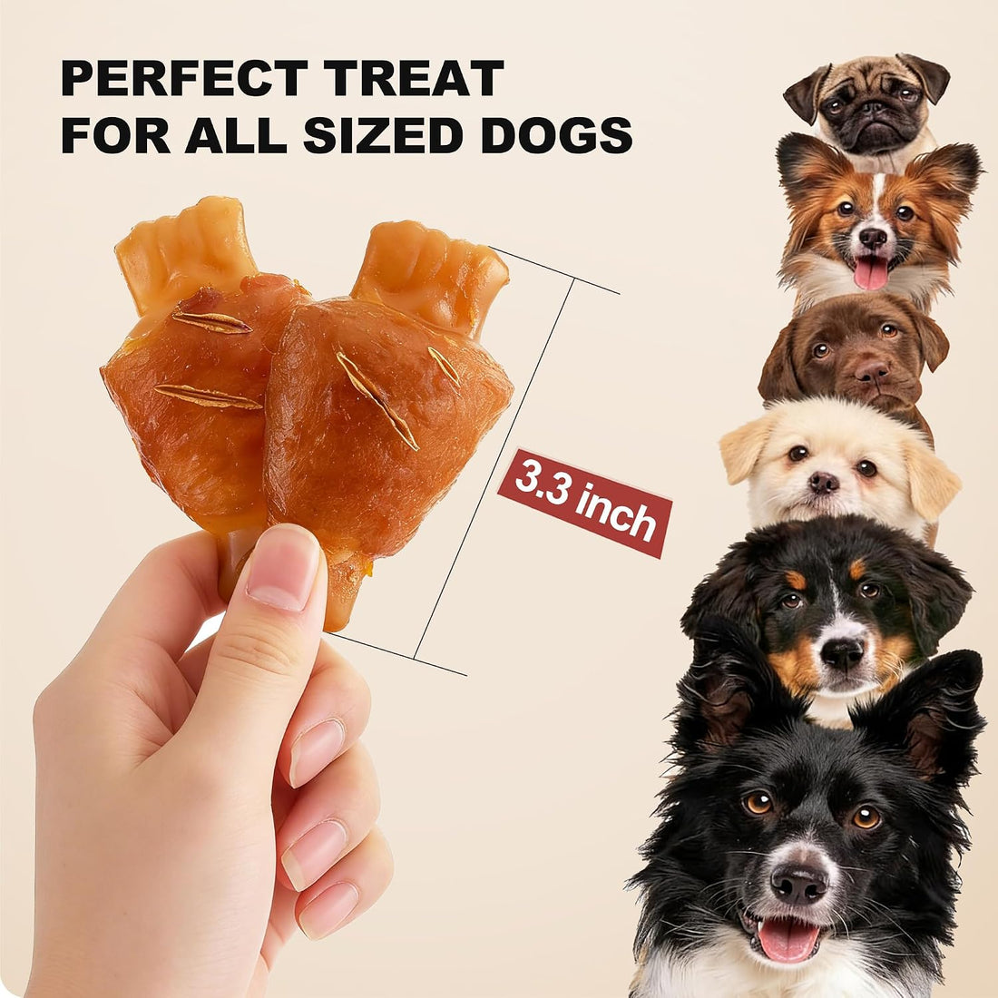 PETPHABET Rawhide Free Dog Chew Bones, Grilled Pork Hock, 12 Count
