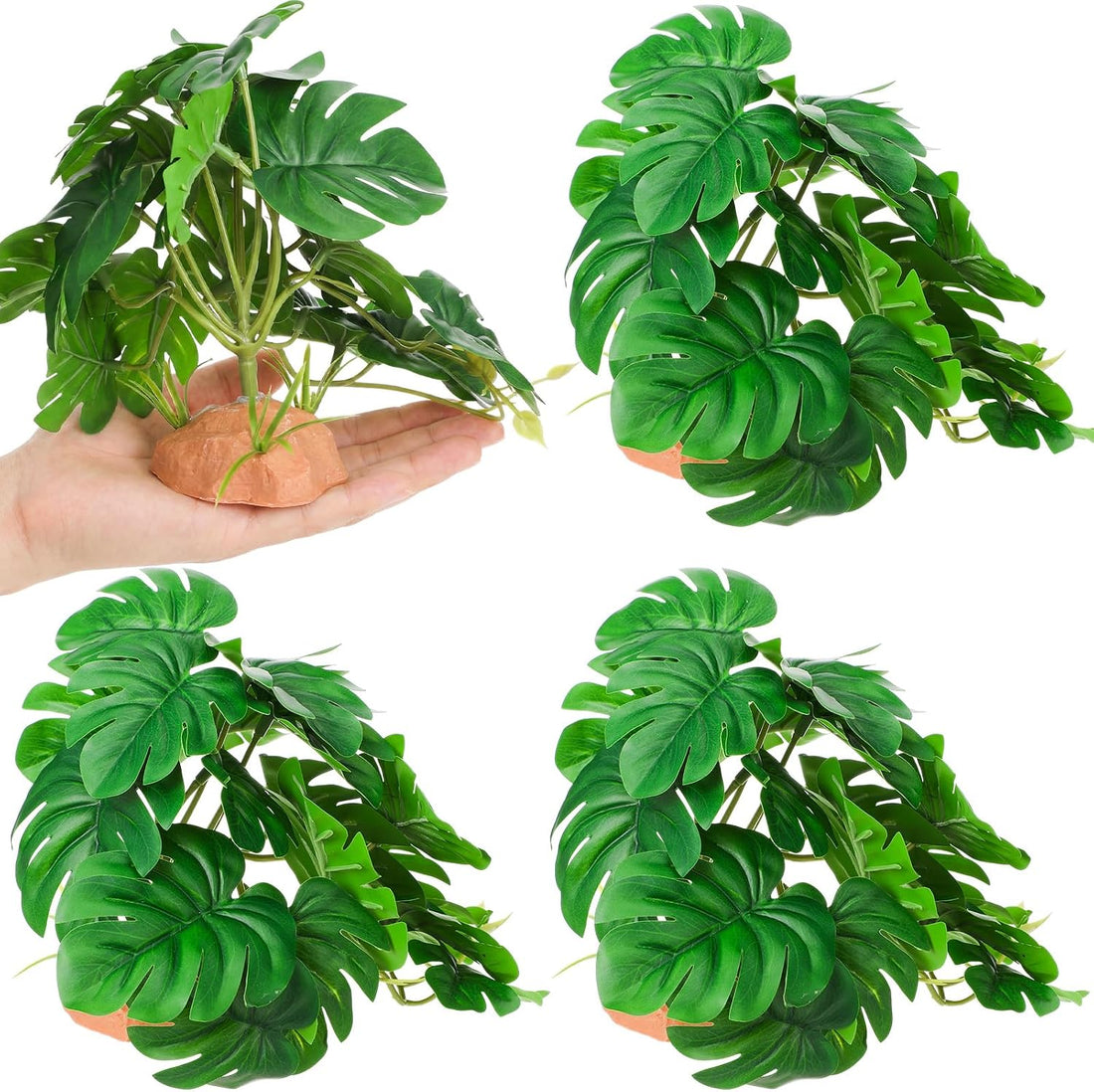 Suncalla 4 Pack Reptile Plants for Terrarium