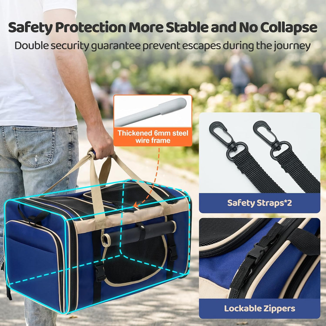 Expandable Extra Large Cat Carrier for 2 Cats with Litter Box