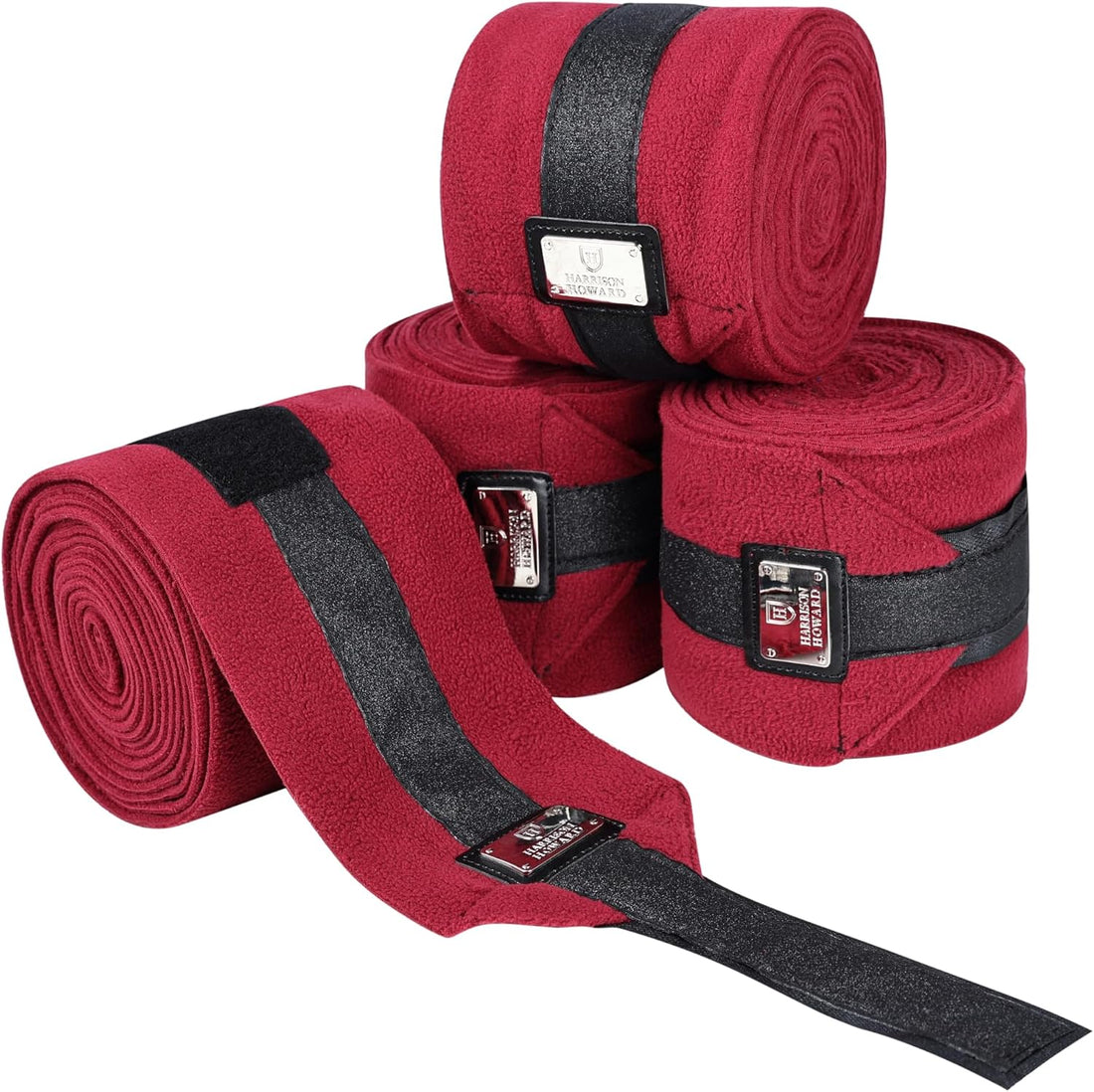 Harrison Howard 4-Pack Horse Polo Wraps, Leg Wraps for Horses