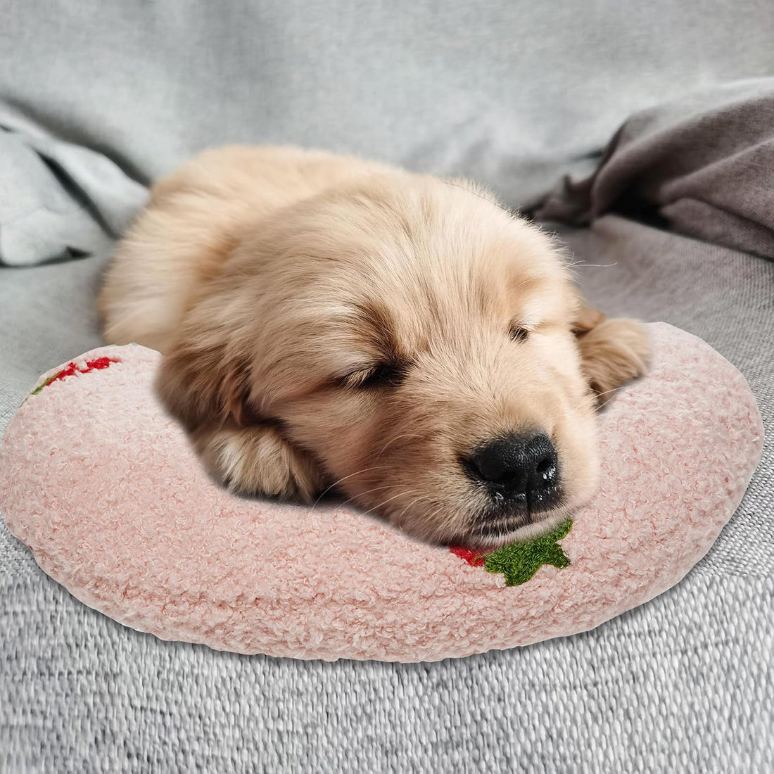 Lystaii Cat Calming Pillow for Indoor Pets - Soft Fluffy Cat & Dog Bed