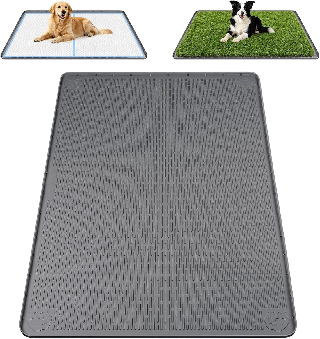 Silicone Dog Pee Pad Holder 40" x 28" Potty Training Tray