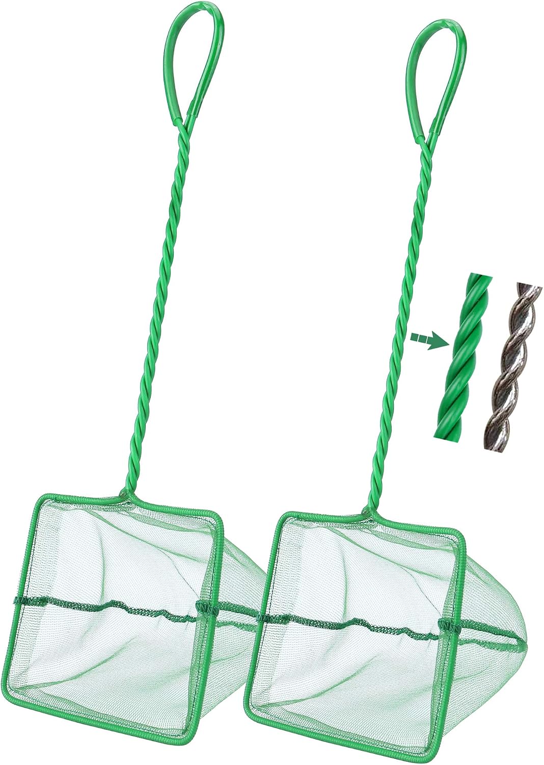 3 Aquarium Fish Net Fine Mesh Quick Catch Skimmer 4/5/6 Inch