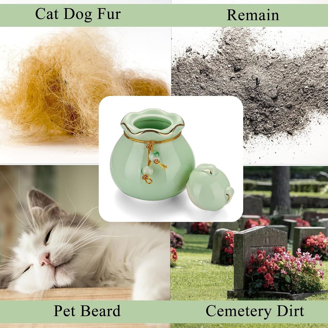 SOITIS Pet Memorial Urn for Cat or Dog Ashes