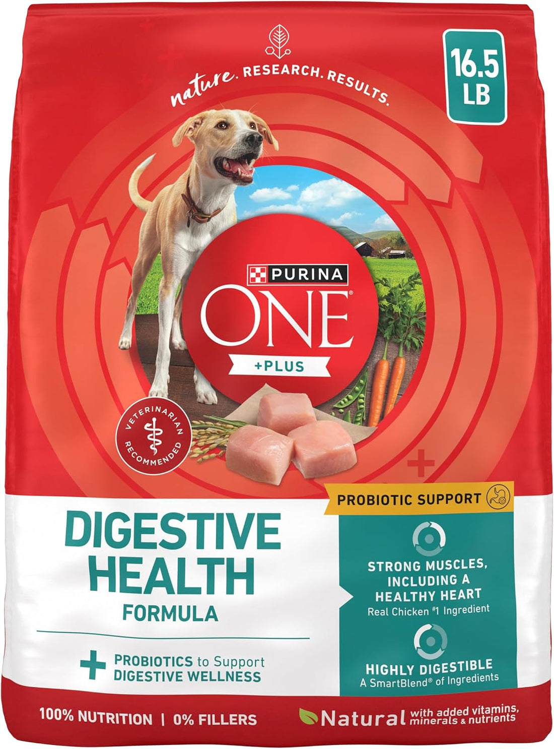 Purina ONE Plus Digestive Health Dry Dog Food, Chicken, 31.1 lb Bag