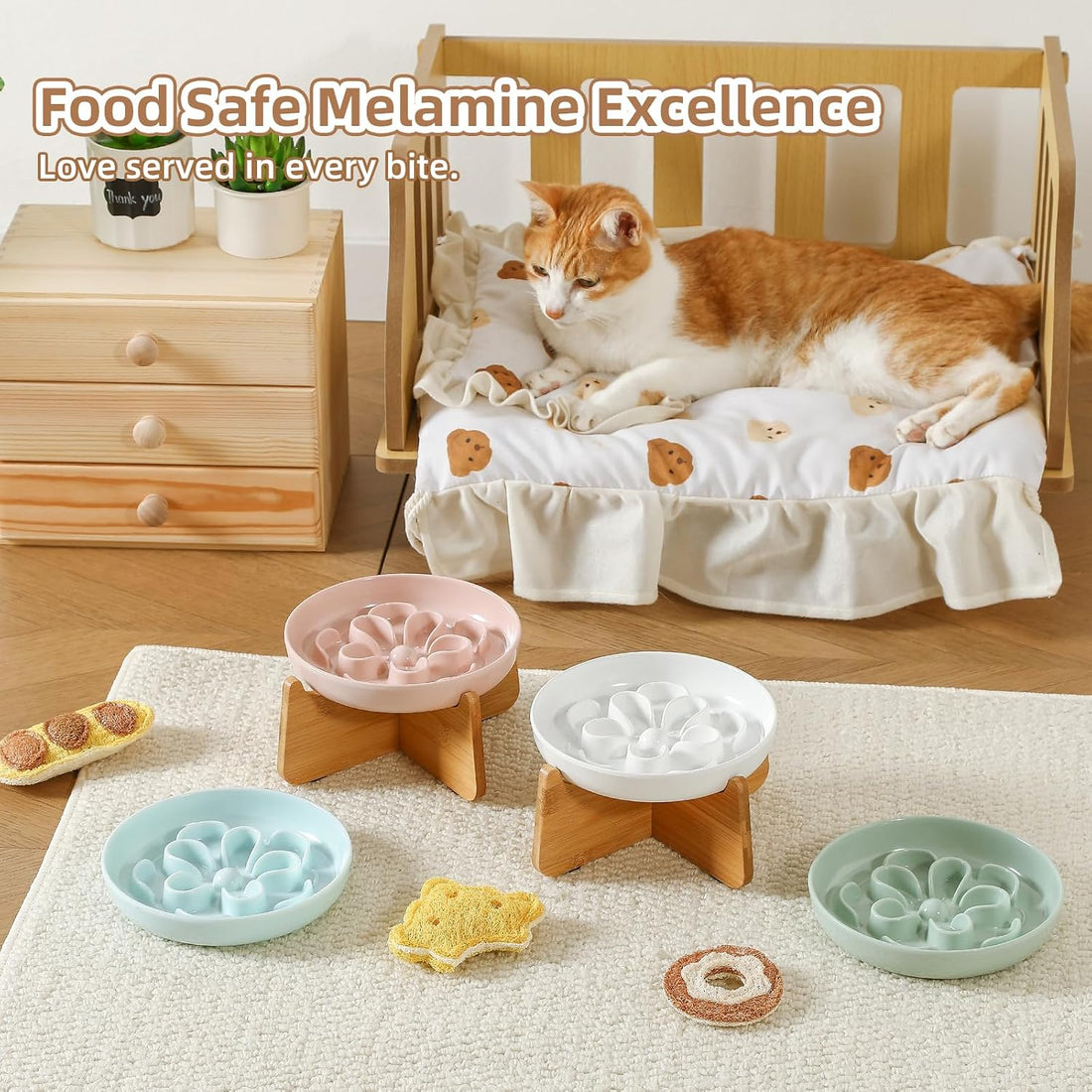 Elevated Slow Feeder Cat Bowl