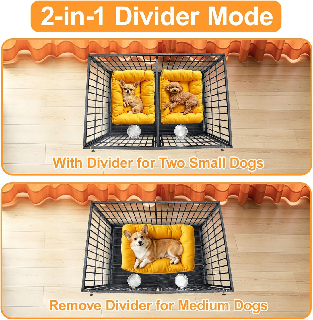 Homey Pet 43" Double Dog Crate