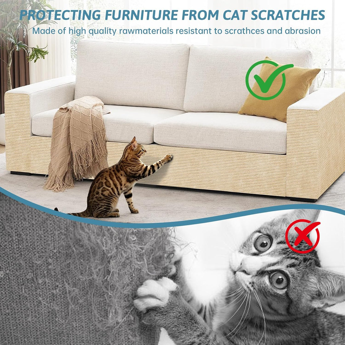 Heavy Duty Cat Scratch Mat for Couch