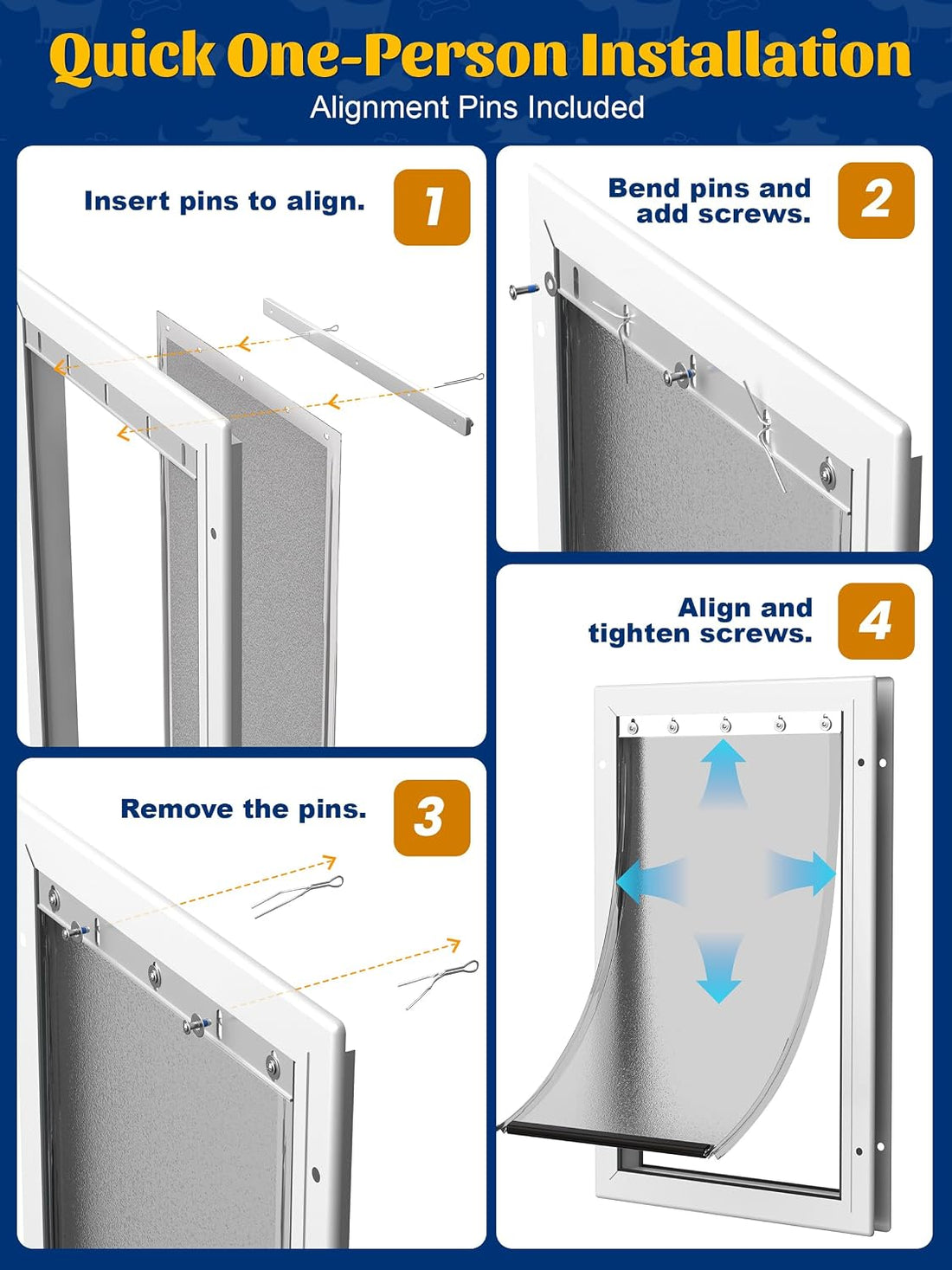 2PC Replacement Flap PAC11-11039 with Screws & Washers for PetSafe