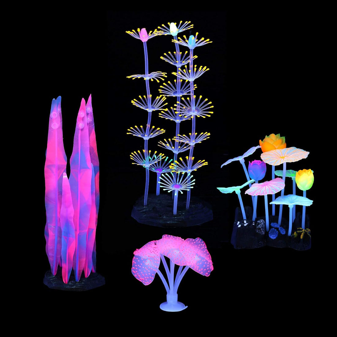 Glowing Fish Tank Decoration Aquarium Plants Accessories Kit #2