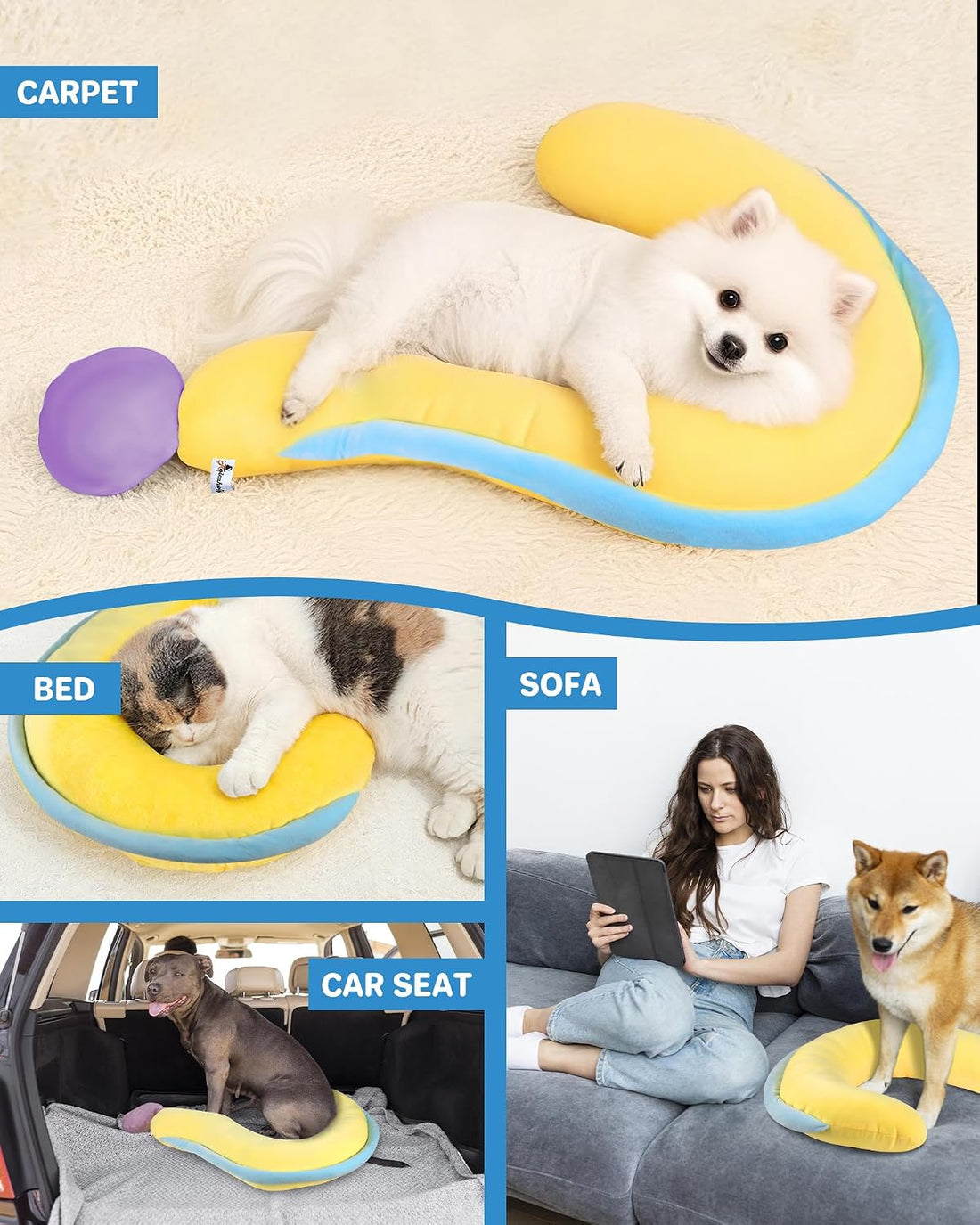 Dog Calming Pillow – Soft Plush Cat Body Pillows