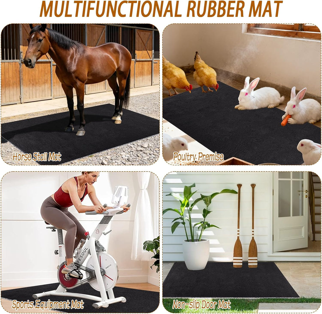 Rubber Horse Stall Mat 4 x 6 Ft