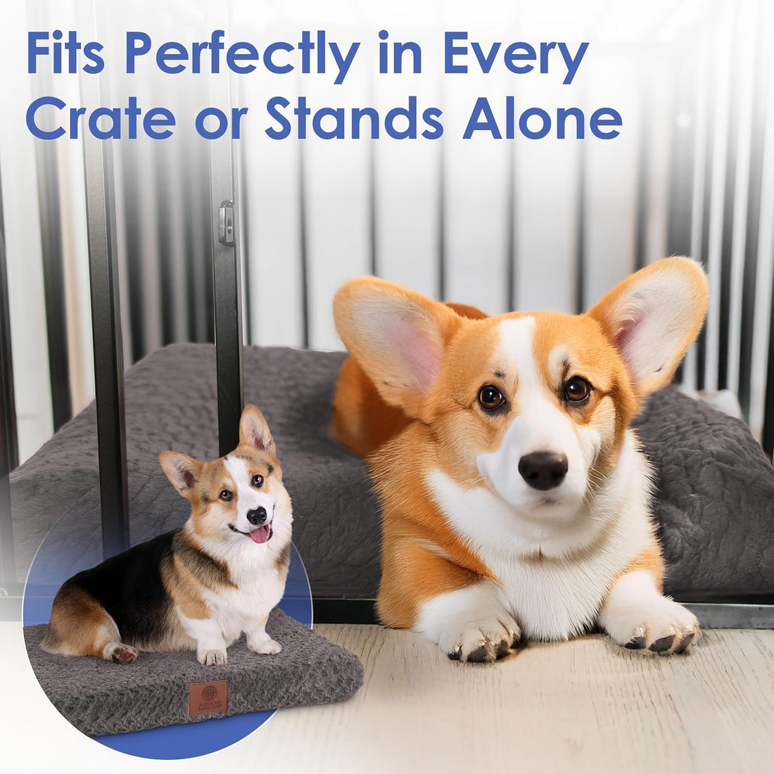 AKC Orthopedic Memory Foam Dog Crate Mat, 24" x 19"