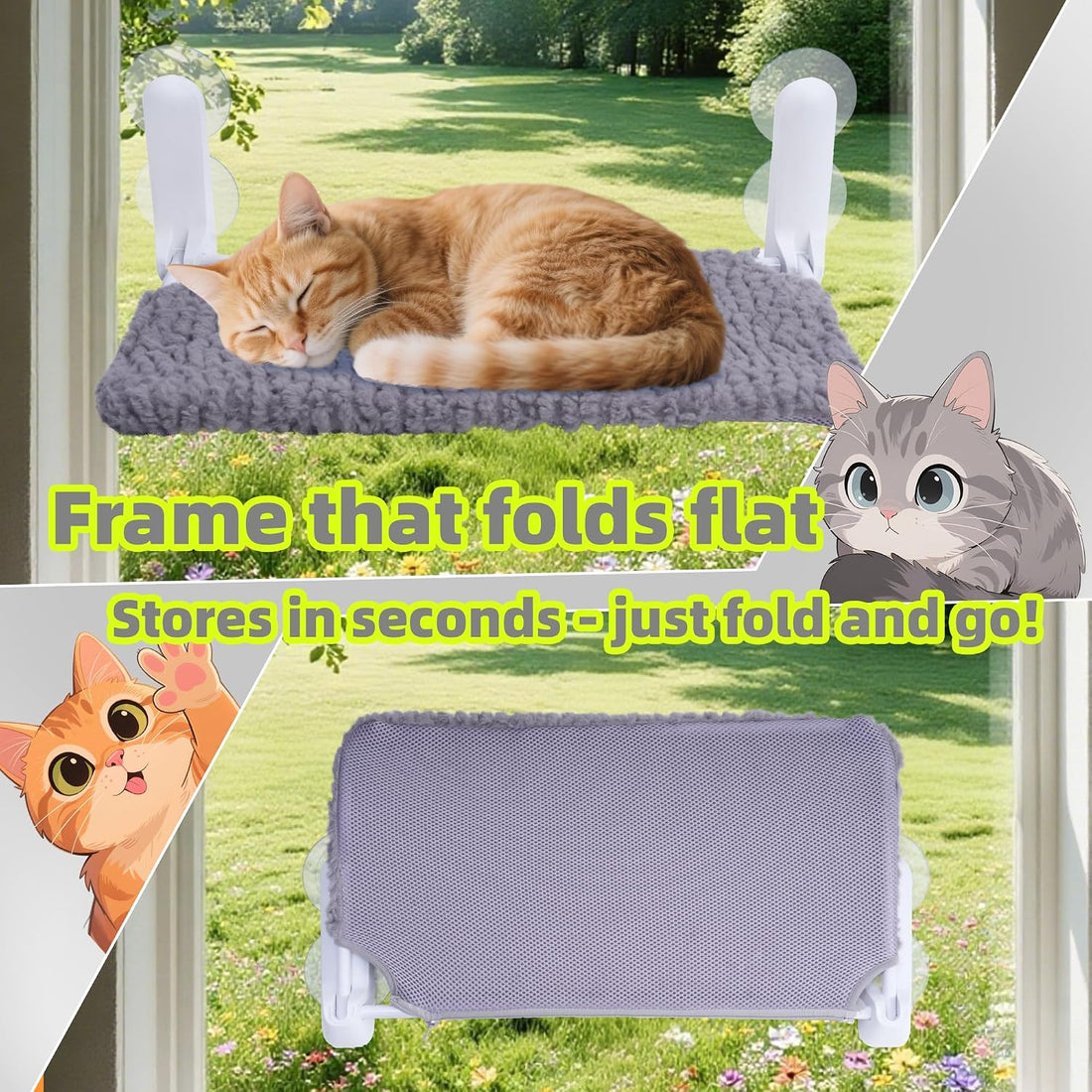 AIWIKIDE Cat Window Perch, Easy Install Bracket