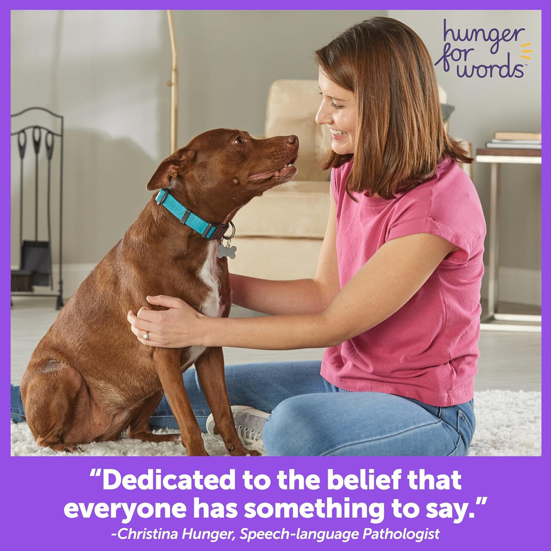 Hunger for Words Talking Pet Button Mat