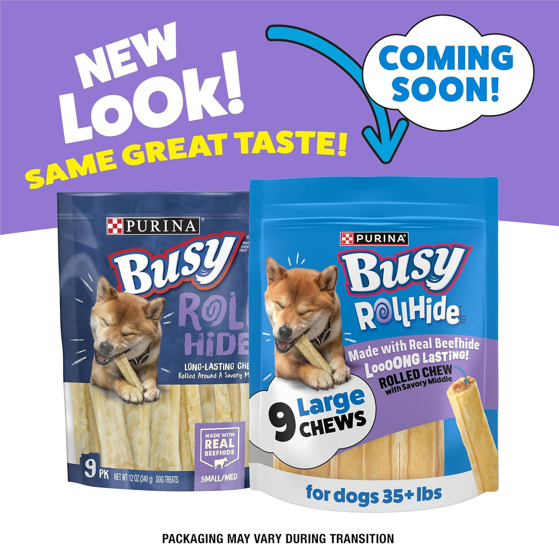Purina Busy Rawhide Small/Medium Breed Dog Bones, Rollhide