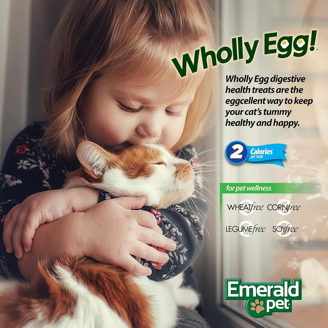 Emerald Pet Wholly Egg Cat Treats for Digestive Health