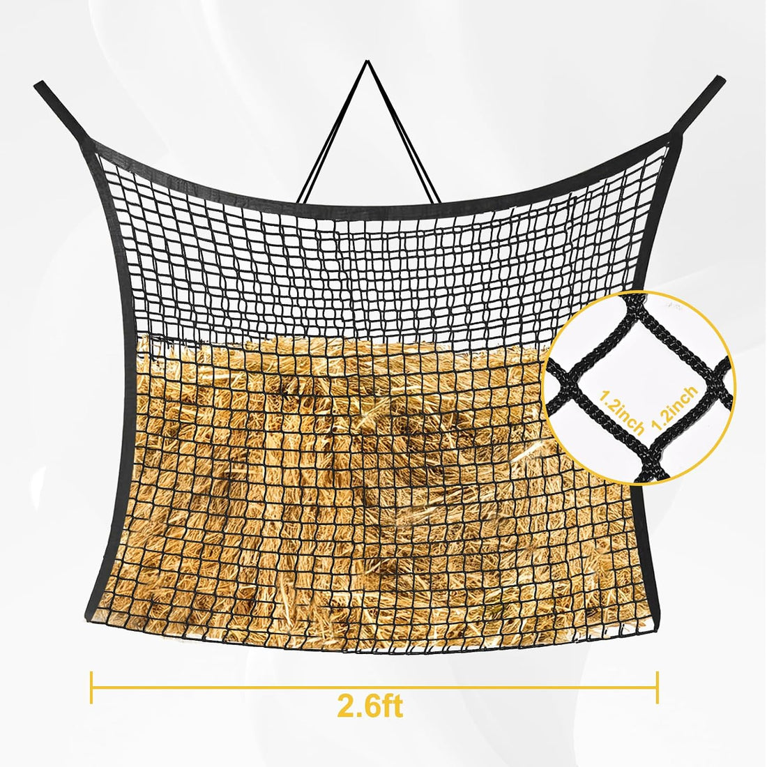 5x5 ft Round Bale Hay Net for Horses & Goats