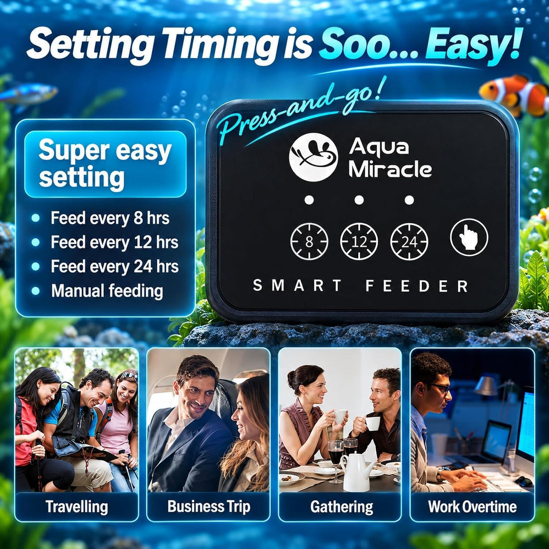 AquaMiracle Automatic Fish Feeder for Aquarium