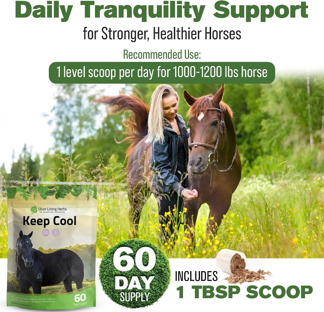 Silver Lining Herbs Keep Cool Horse Calming Supplement - 1 lb