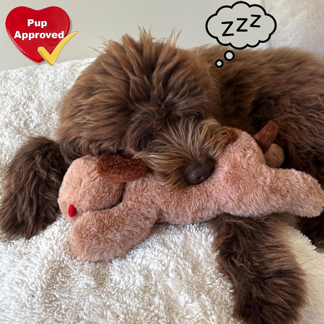 iHeartDogs Heartbeat Puppy Toy - Comfort Cuddler Pillow